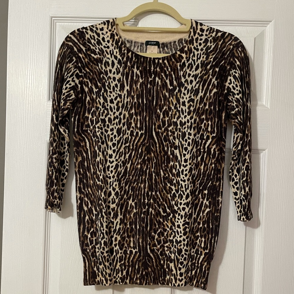J Crew Leopard Print Sweater